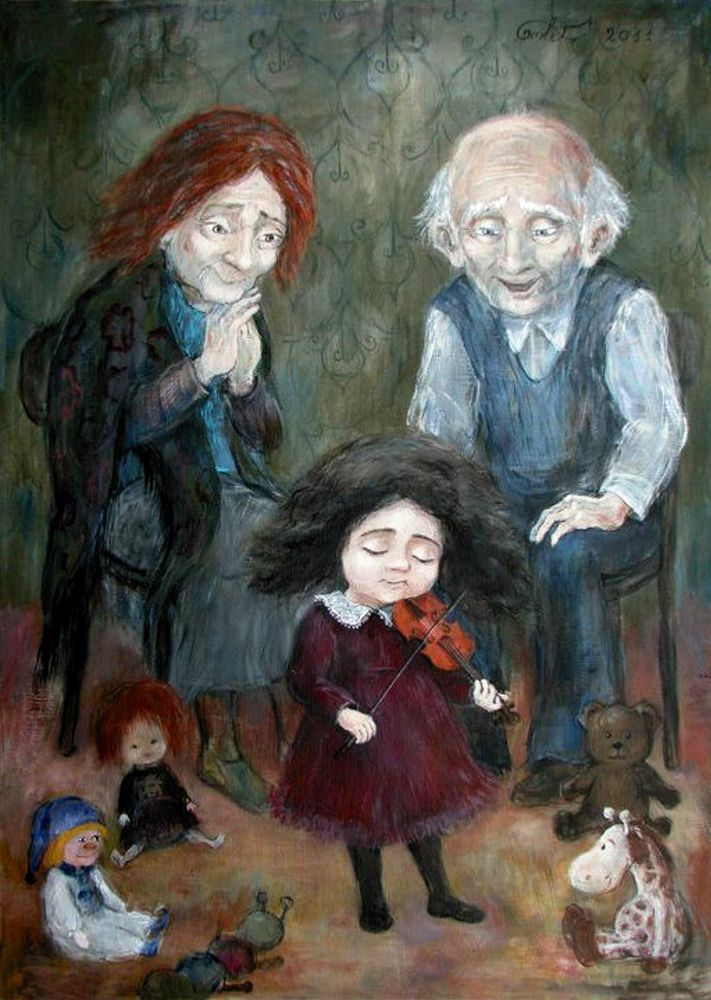 Старички и внуки на полотнах разных художников, фото № 42