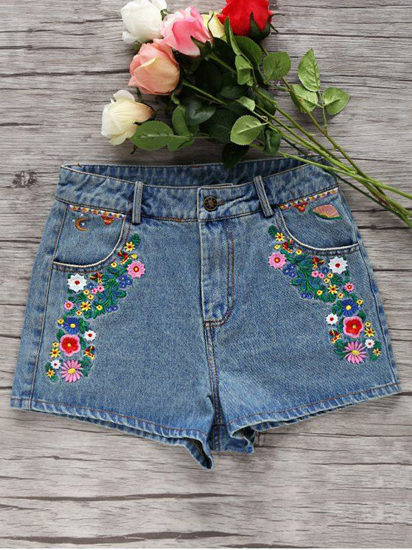 Разнообразный декор джинсов: вышивка, роспись, кружево, фото № 13