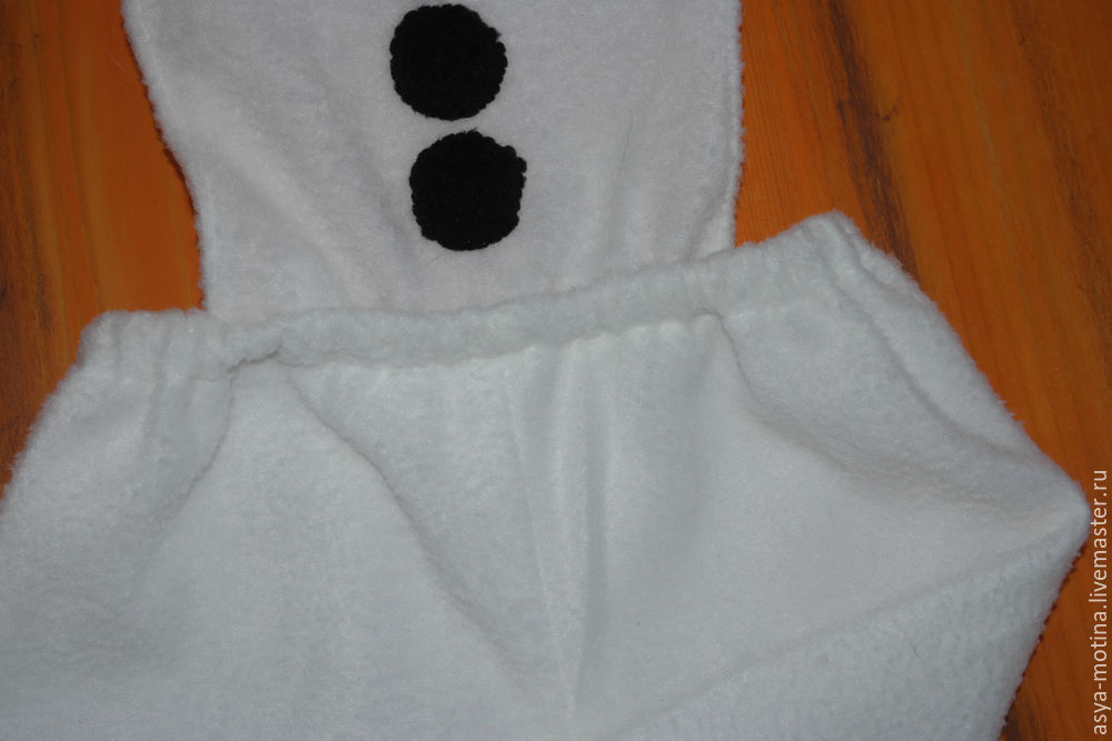 Создаем новогодний костюм «Снеговика-почтовика», фото № 4