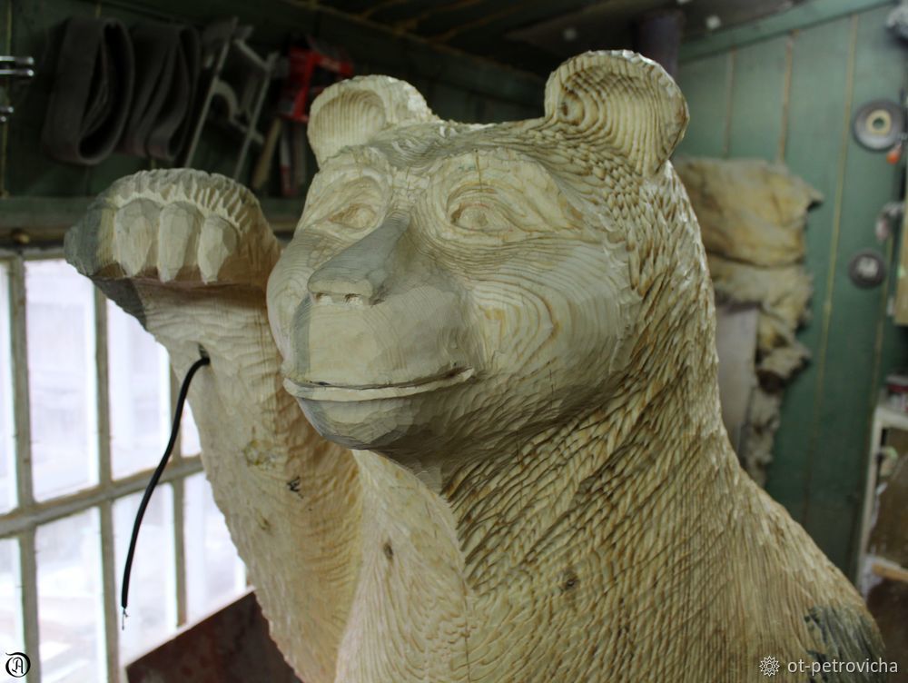 Вырезаем садовую скульптуру «Медведь», фото № 21