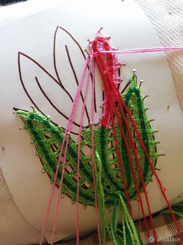 Плетем кружевную брошь-цветок, фото № 19