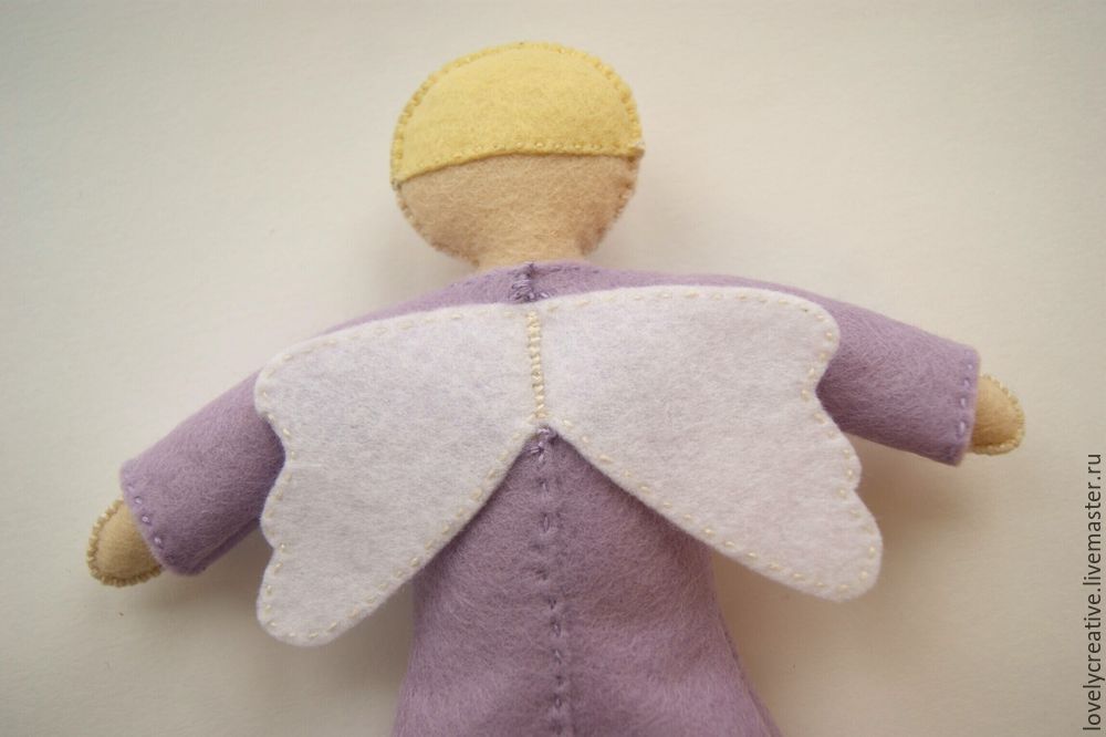 Мастер-класс: шьём куклу-сплюшку ангела из фетра, фото № 28