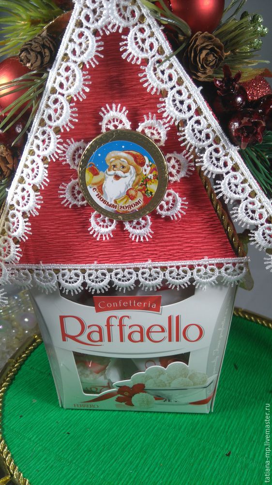 Новогодний домик Деда Мороза из коробки конфет: мастер-класс, фото № 39