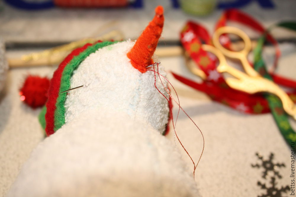 Мастер-класс: шьем текстильную интерьерную игрушку «Снеговик», фото № 13