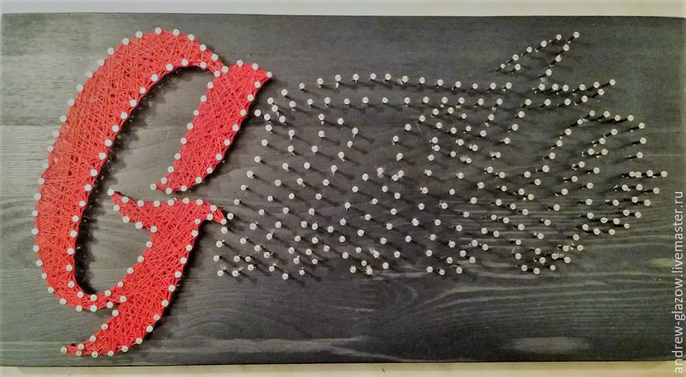 Надпись в технике String Art: обманчивая простота, фото № 7