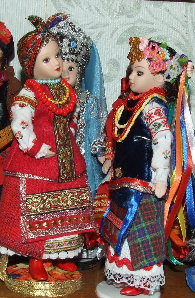 Украинский народный костюм на моих куколках, фото № 8
