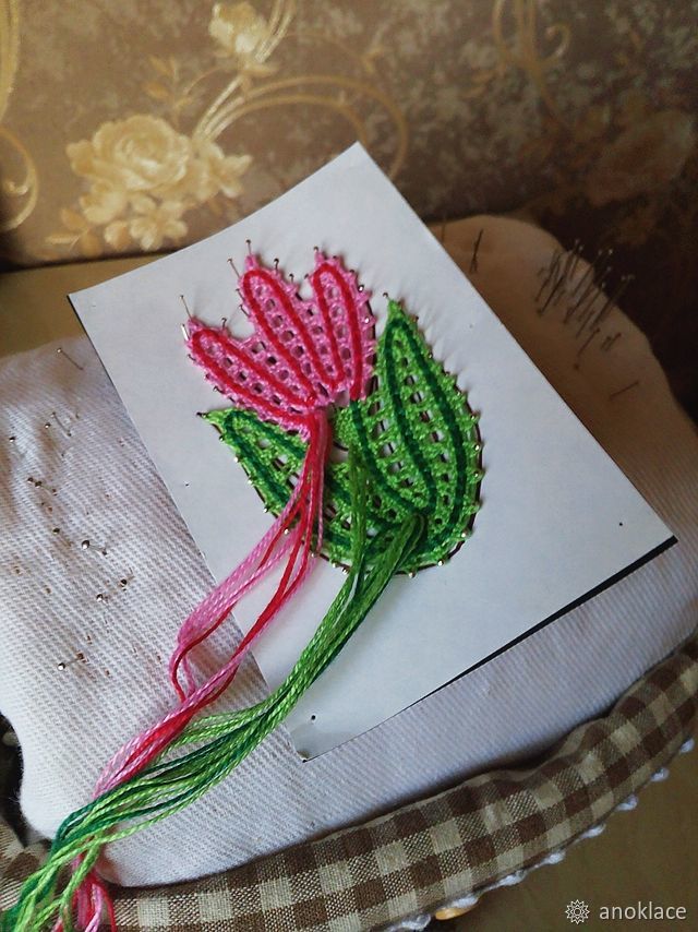 Плетем кружевную брошь-цветок, фото № 25