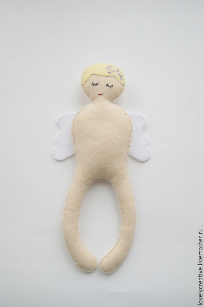 Мастер-класс: шьём куклу-сплюшку ангела из фетра, фото № 15