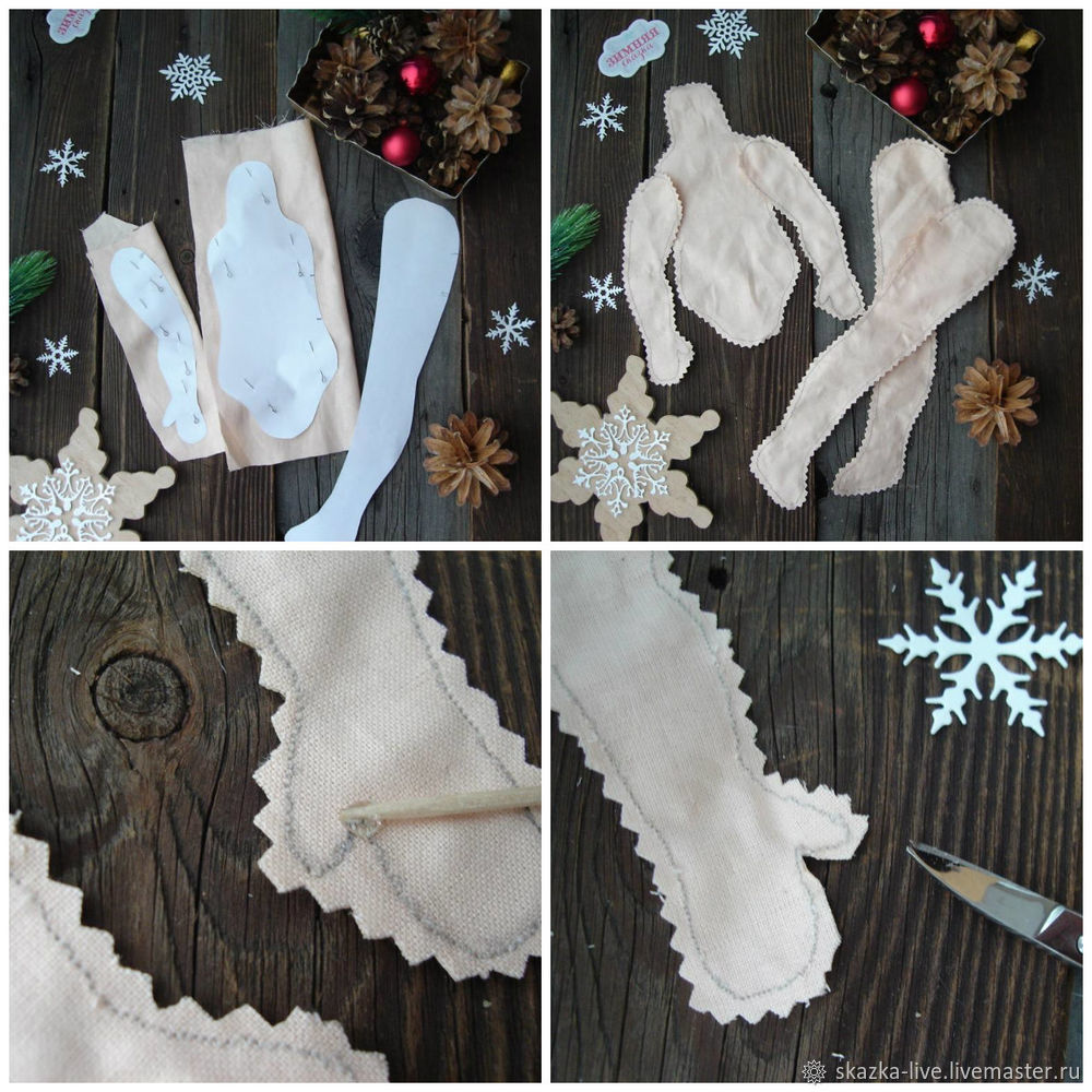 Создаем текстильную куклу «Юкико — ребенок снега», фото № 15