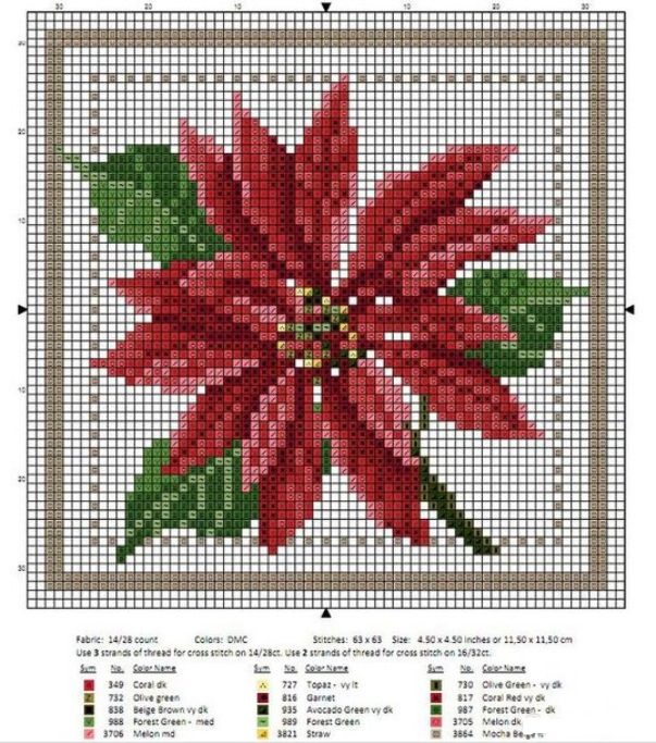 Цветочный календарь: вышиваем крестиком круглый год, фото № 25