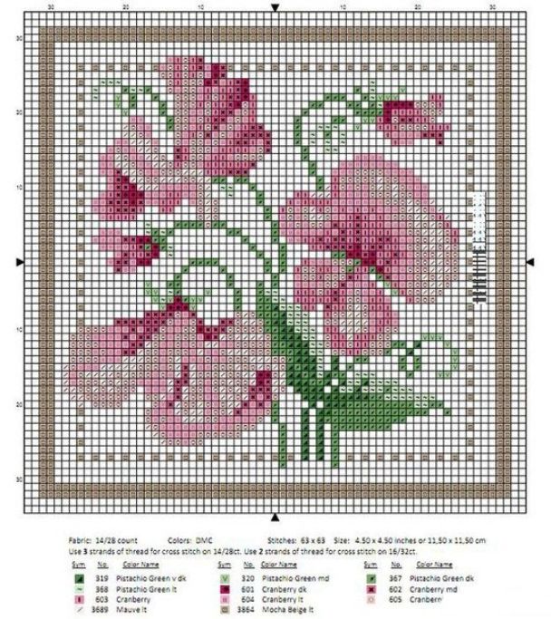 Цветочный календарь: вышиваем крестиком круглый год, фото № 17