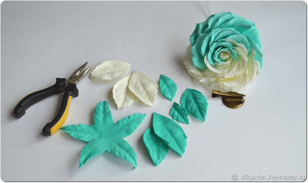 Создаем двухцветную розу «Инь-Янь» из фоамирана, фото № 33