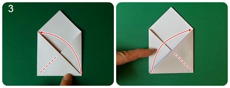 Делаем валентинку в виде оригами