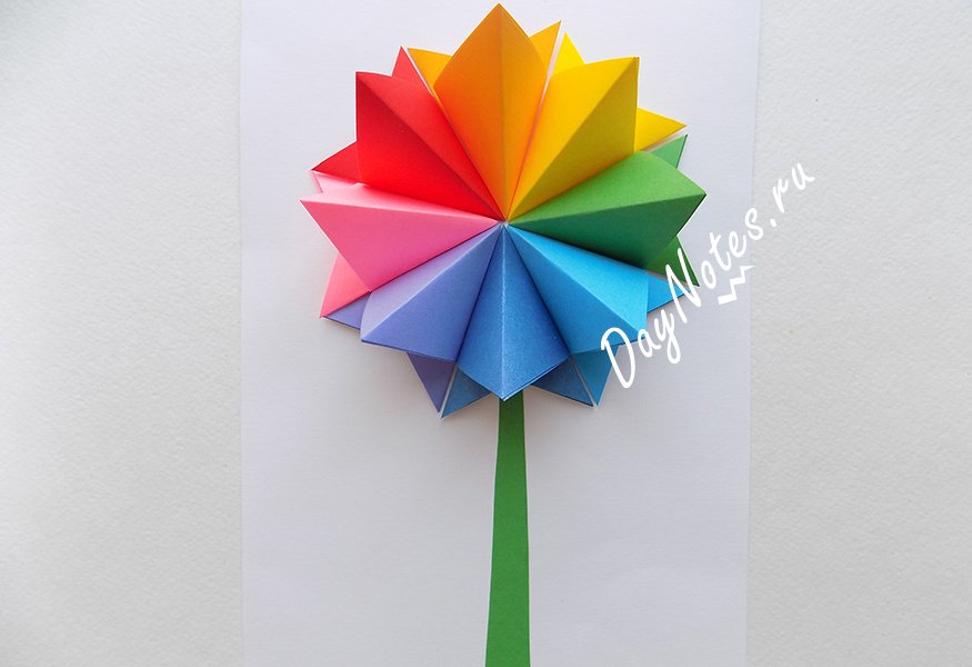 простые открытки на 8 марта оригами