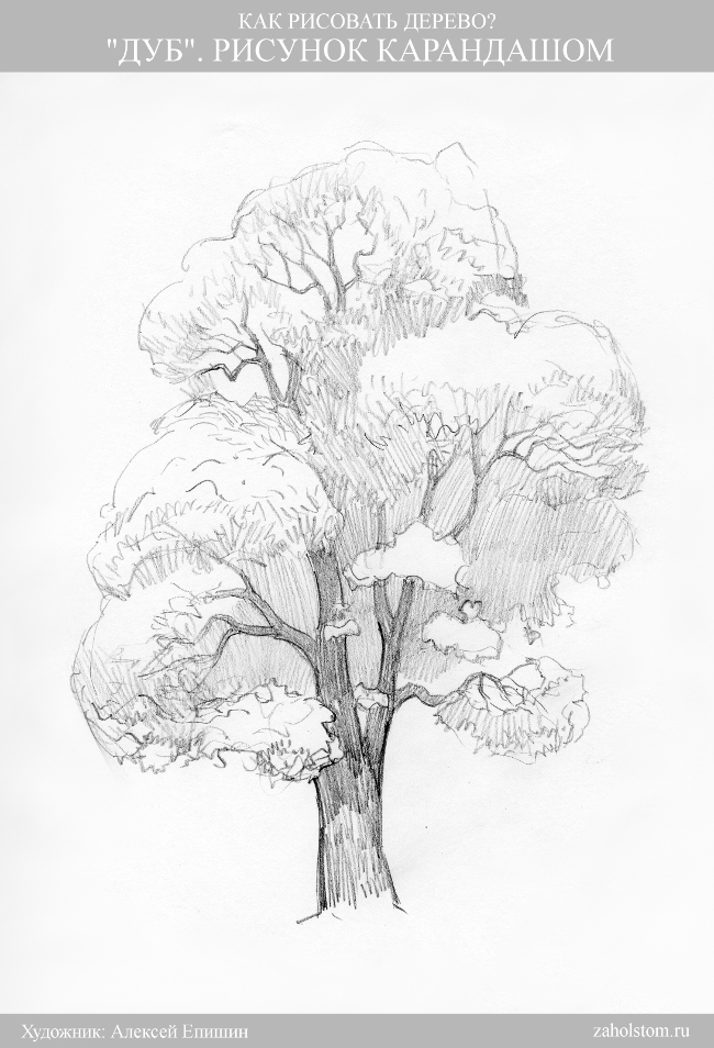 Как нарисовать листья деревьев красками   рисунки 007