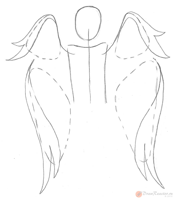 Как нарисовать поэтапно крылья ангела   рисунки 005