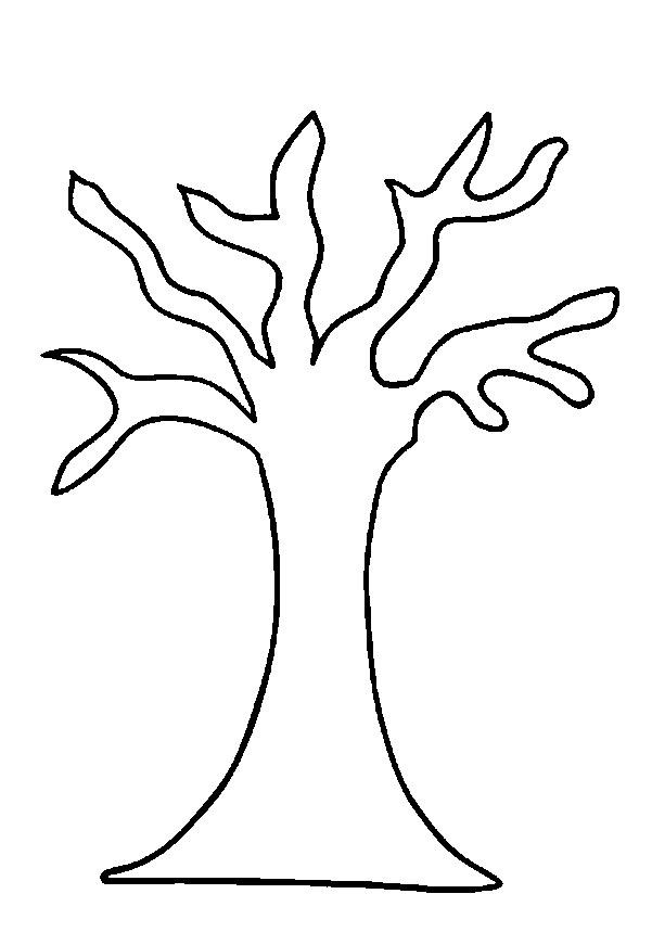 Шаблон дерева для аппликации из бумаги   распечатать (4)