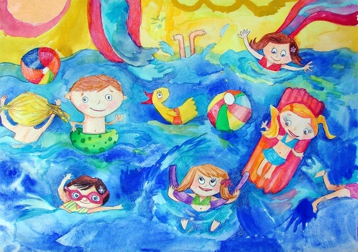 аквапарк детский рисунок 002