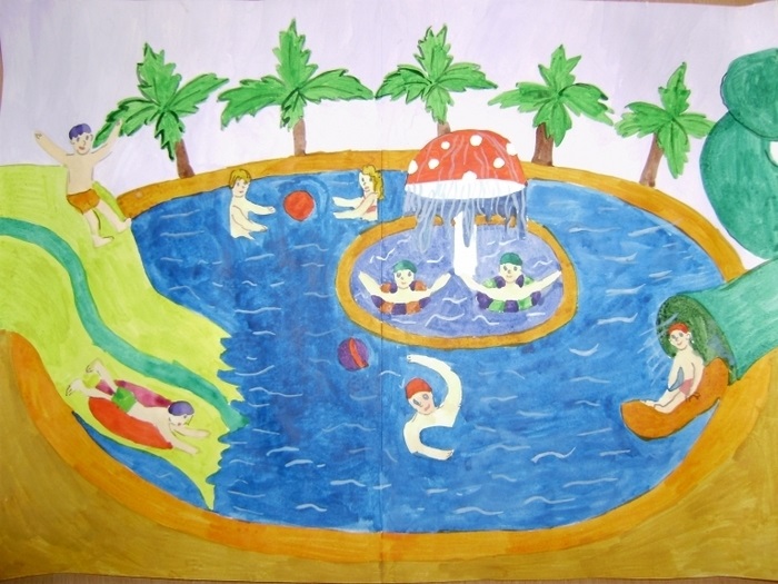 аквапарк детский рисунок 004
