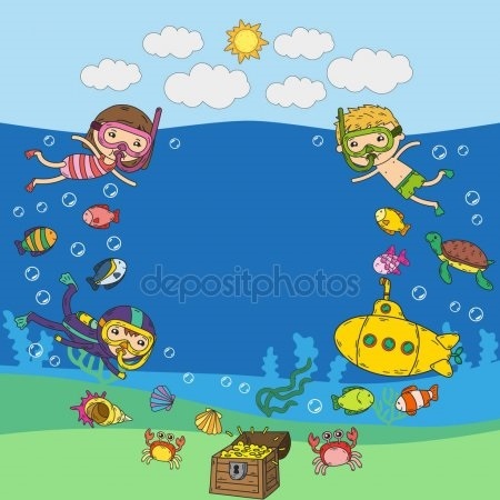аквапарк детский рисунок 023