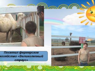 Посетил фермерское хозяйство «Великолепный страус» 