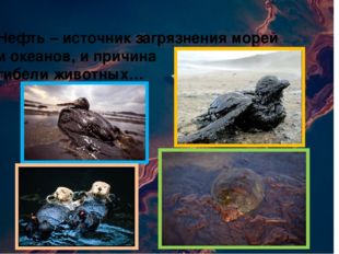  Нефть – источник загрязнения морей и океанов, и причина гибели животных… 
