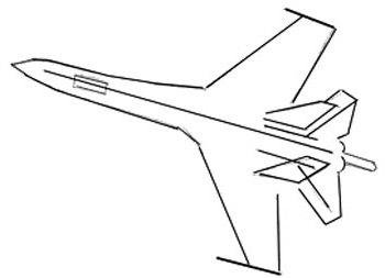 как нарисовать военный самолет ребенку