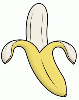 как поэтапно нарисовать банан