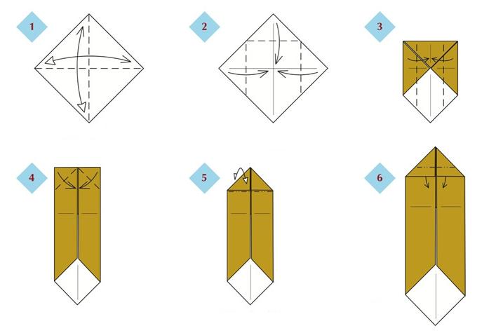 схема оригами - начало