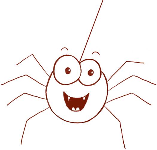 Нарисовать паука карандашом на хэллоуин