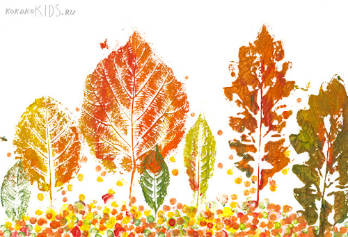 как нарисовать осень