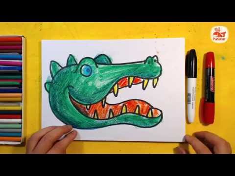Как нарисовать КРОКОДИЛА. Урок рисования для детей от 3 лет, РыбаКит