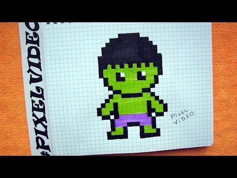 Как рисовать Халка ( Hulk )  по клеточкам / Рисунки по клеточкам #pixelvideo