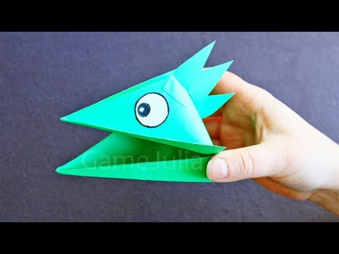 Оригами Голова Ящерицы из бумаги ❀ Движущиеся поделки своими руками
