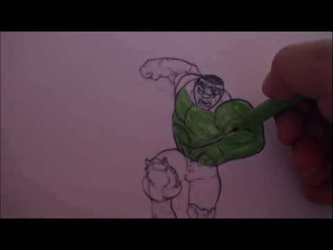 Рисуем - ХАЛКА (Drawing - Hulk)