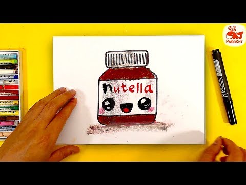 Как нарисовать НУТЕЛЛУ / уроки рисования для детей / простые рисунки
