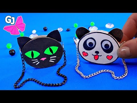 Панда и Кот DIY - МИНИ СУМОЧКИ ИЗ БУМАГИ