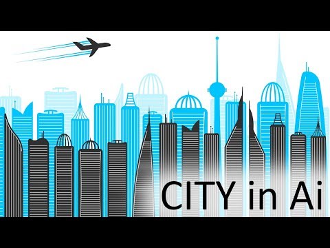 Рисование города в Adobe illustrator, draw city silhouette