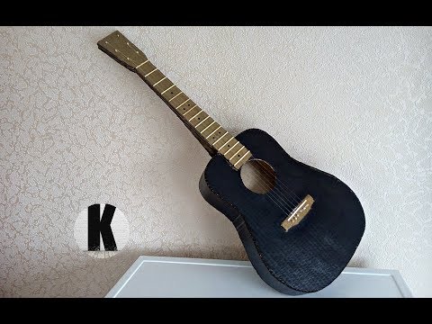 Как сделать гитару из картона? / How to make a guitar from cardboard?