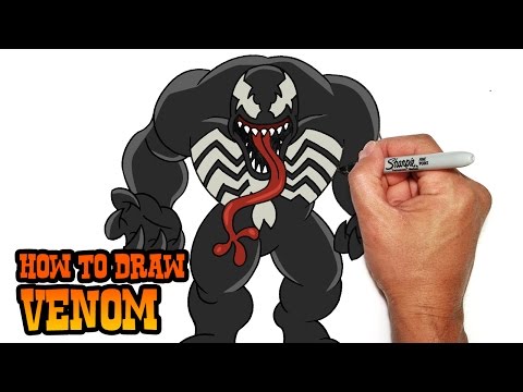 How to Draw Venom- Step by Step Video Lesson