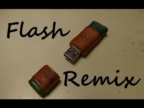 Флешка своими руками / Handmade flash drive using glue and string