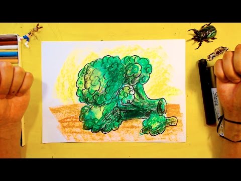 Как нарисовать БРОККОЛИ / Урок рисования для детей от 3 лет
