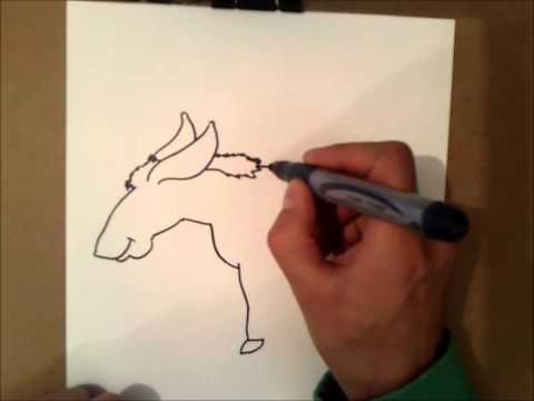 Как нарисовать осла