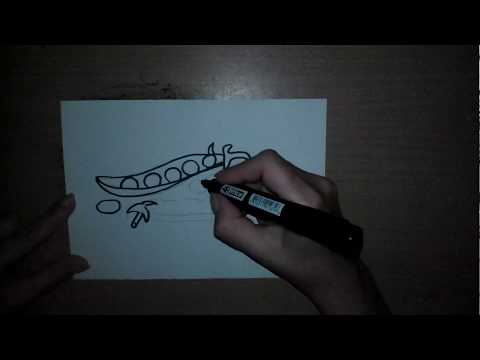 Как нарисовать горох - How to draw peas - 如何画豌豆 Как нарисовать милые рисунки