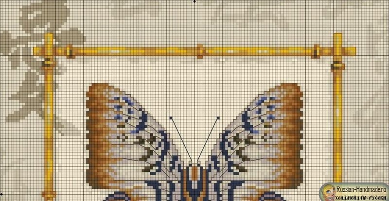 Бабочки - схемы вышивки крестом (1)