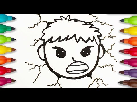 Hulk Superhero Drawing And Coloring For Children - Busy Bee