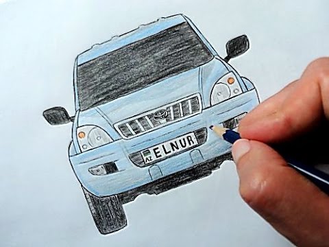 Как нарисовать машину Toyota Land Cruiser Prado