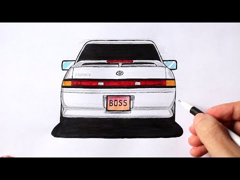Как нарисовать машину Toyota Mark 2