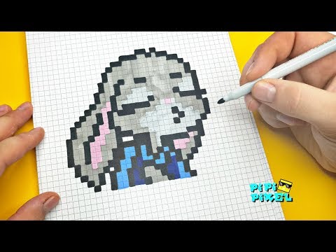 ЛЕГКО НАРИСОВАТЬ ! Зверополис ЗАЙКА Джуди Хопс ! РИСУНКИ ПО КЛЕТОЧКАМ !PIXEL ART Zootopia Judy Hopps