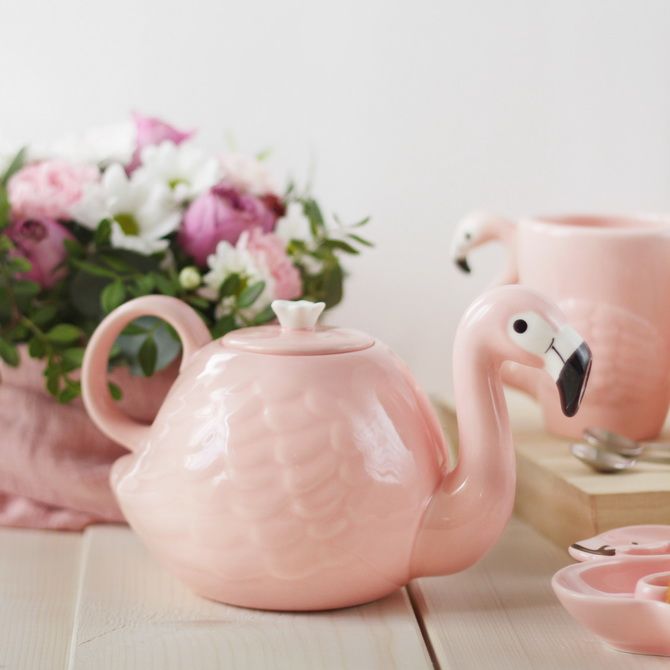 чайник фламинго